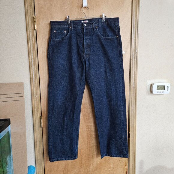 Levis 501 Straight Leg Button Fly Jeans 42x30 (38x30) - Picture 5 of 9